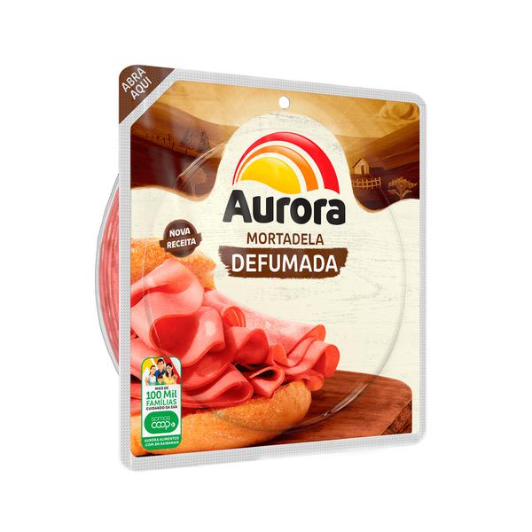 MORTADELA DEFUMADA FATIADA SUINO AURORA 180G