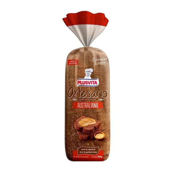 PAO DE FORMA AUTRALIANO ARTESANO  500G PLUSVITA