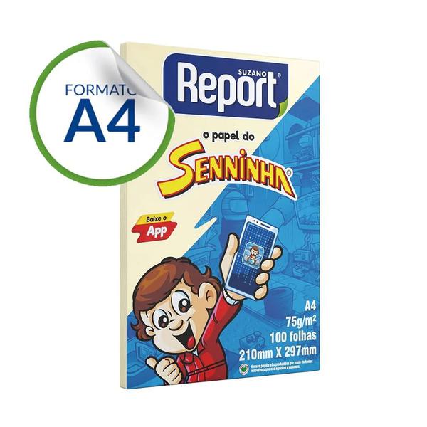 PAPEL ESCOLAR SENNINHA C/100 FLS AMARELO