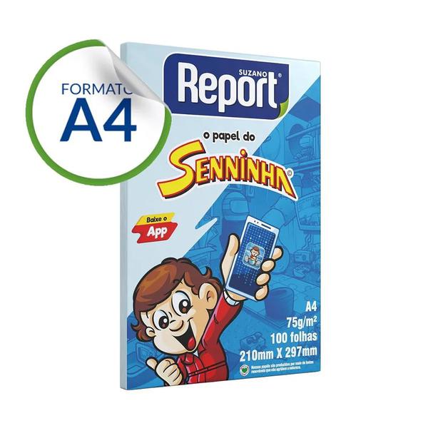 PAPEL ESCOLAR SENNINHA C/100 FLS AZUL