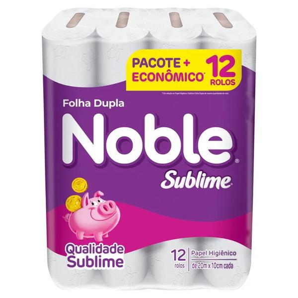 PAPEL HIGIENICO SUBLIME NOBLE FOLHA DUPLA C/4 20M NEUTRO