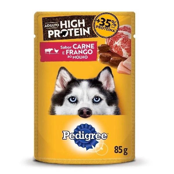 PEDIGREE SACHE 85GR HIGH PROTEIN CARNE E FRANGO AO MOLHO