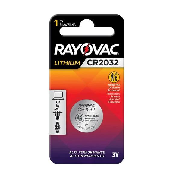 PILHA RAYOVAC CR2032 UND LITHIUM