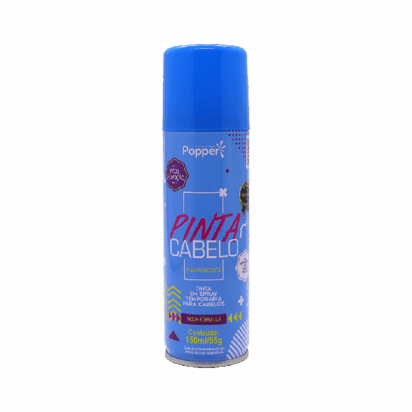 PINTA CABELO AZUL FLOURESCENTE POPPER SPREY 150ML