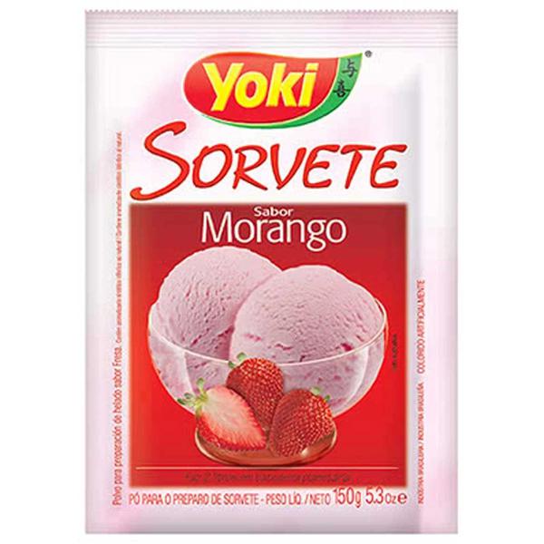 PO PARA SORVETE YOKI 150G MORANGO