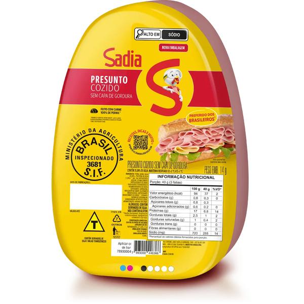 PRESUNTO COZIDO S/CAPA GORD SADIA KG