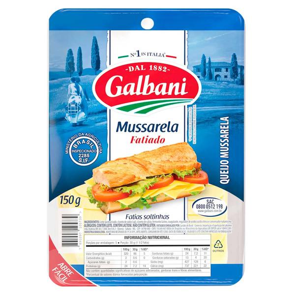 QUEIJO MUSSARELA FATIADO GALBANI 150G