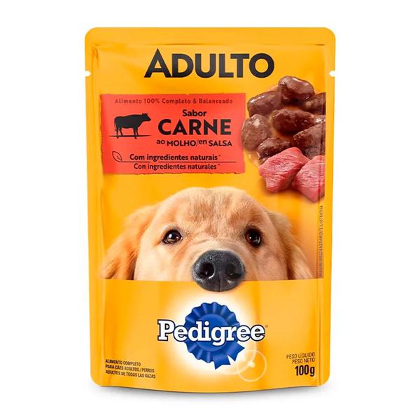 PEDIGREE SACHE 100G ADULTO RAÇAS MEDIA E GRANDE CARNE