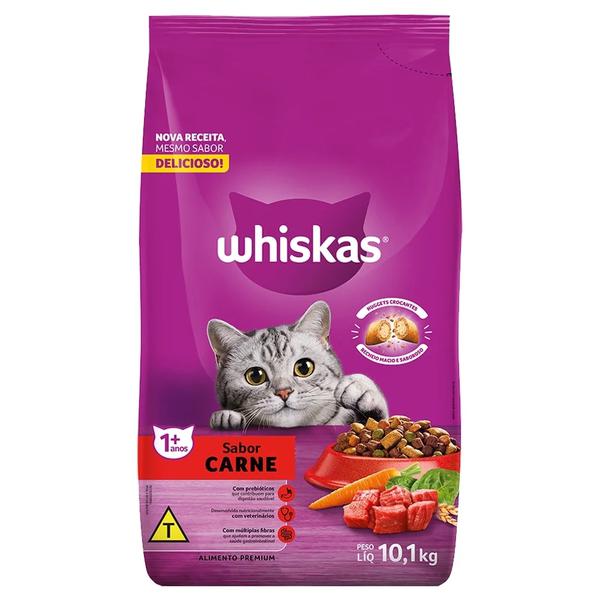 RACAO WHISKAS CARNE C/DELICROCS KG