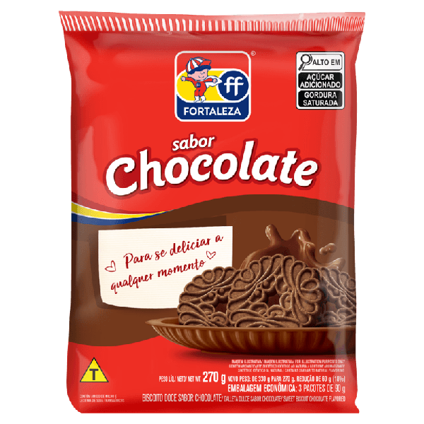 ROSQUINHA FORTALEZA 270G CHOCOLATE
