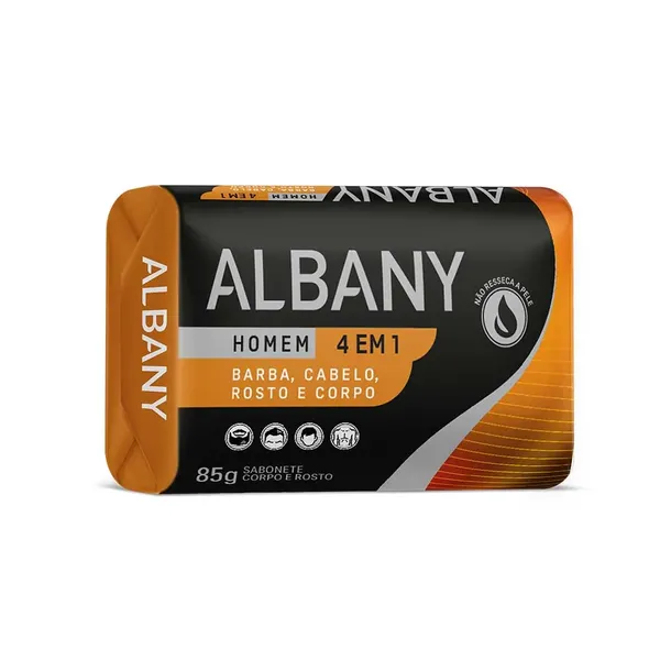 SABONETE ALBANY 85G MULTIACAO  4 EM 1 LARANJA