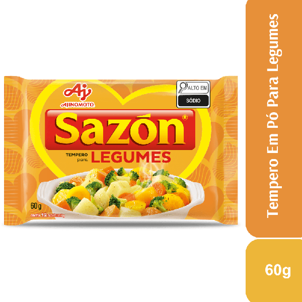 TEMPERO EM PO SAZON SACHE 60G LEGUMES AMARELA