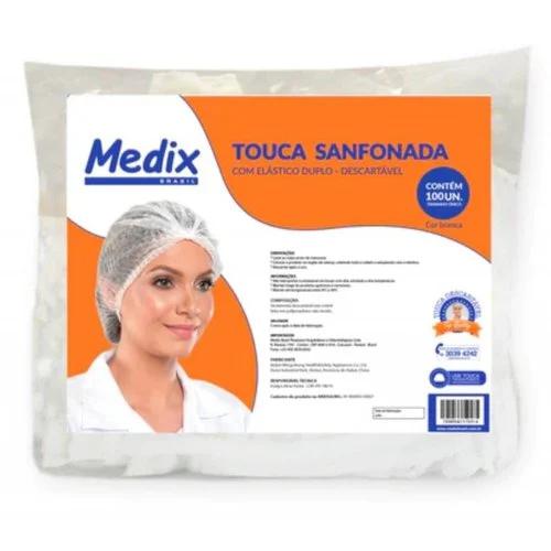 TOUCA SANFONADA C/ELASTICO MEDIX 100UN