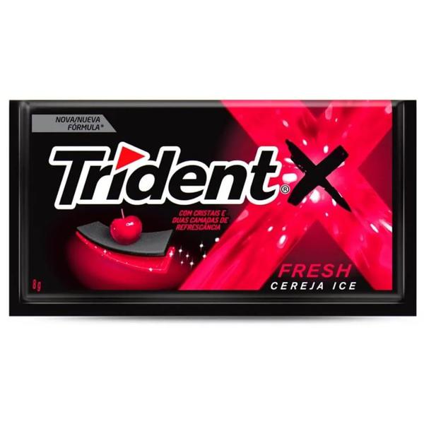 TRIDENT XFRESH CEREJA ICEL PRETO 8G