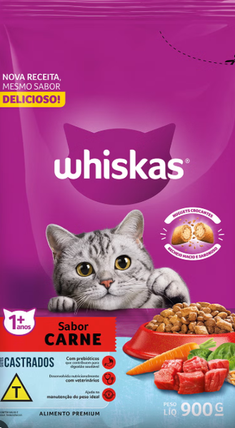 WHISKAS GATOS CASTRADOS KG CARNE