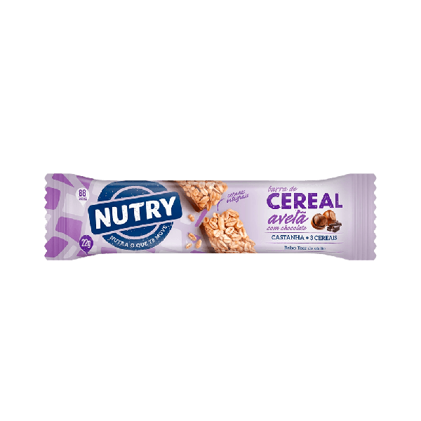 BARRA CEREAIS NUTRY AVELA/CHOC 22G