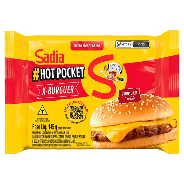 HOT POCKET SADIA XBURGUER 145G