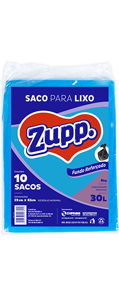 SACO P/LIXO ZUPP AZUL 30L