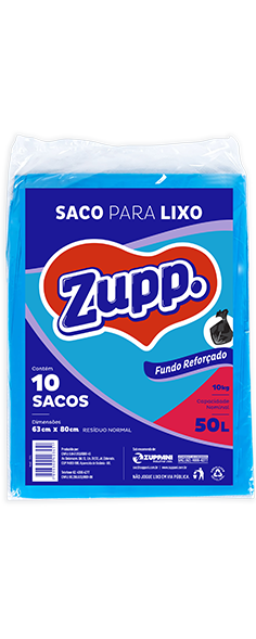 SACO P/LIXO ZUPP AZUL 50L