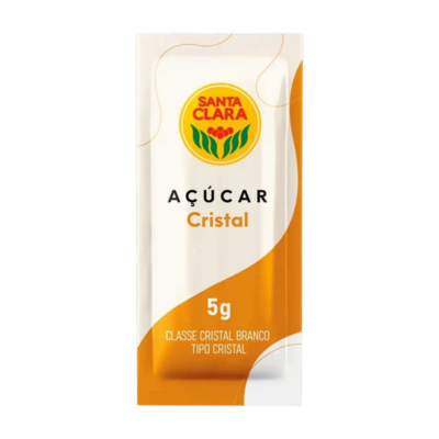 ACUCAR CRISTAL SANTA CLARA SACHE 5GR CX C/ 400 UN