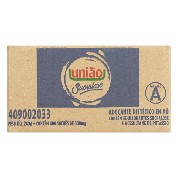 ADOCANTE SUCRALOSE UNIAO SACHE 600MG