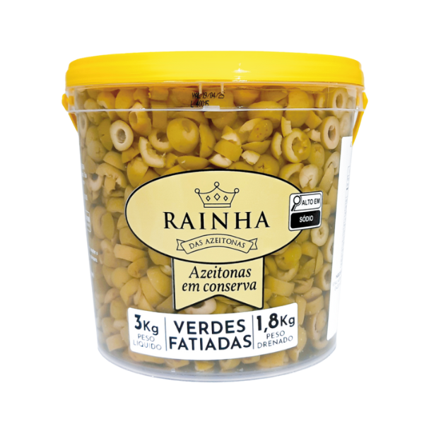 AZEITONA RAINHA VERDE FATIADA 1,8KG