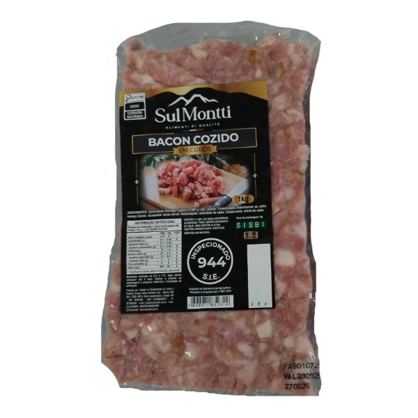BACON COZIDO COTIPA EM CUBOS CG PCT 1KG