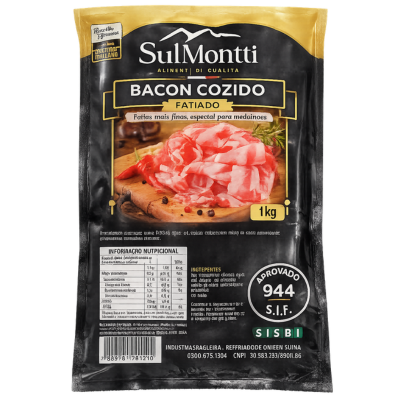 BACON COZIDO SULMONTTI FATIADO CG PCT 1KG