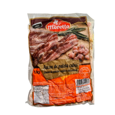 BACON DE PALETA MORETTO EM CUBOS CG PCT 1KG