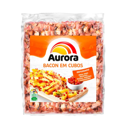BACON EM CUBOS AURORA CONG. 1KG
