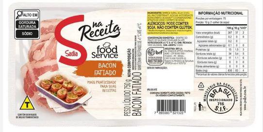 BACON FATIADO SADIA 750GR