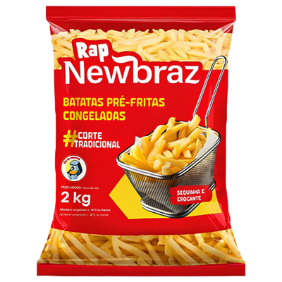 BATATA PRÉ-FRITA RAP NEW BRAZ TRADICIONAL 10MM PCT 2KG