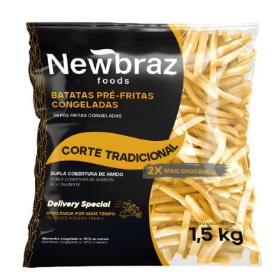 BATATA PRE FRITA CORTE TRADICIONAL NEW BRAZ 1,5KG