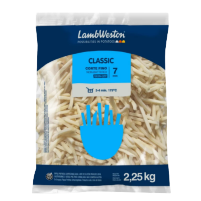 BATATA PRE-FRITA LAMBWESTON 7MM CORTE FINO CG PCT 2,25KG