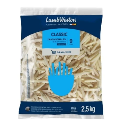 BATATA PRE-FRITA LAMBWESTON 9MM CLASSIC PCT 2,5KG