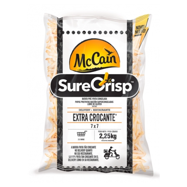 BATATA PRE-FRITA MCCAIN SURECRISP 7MM PCT 2,5KG