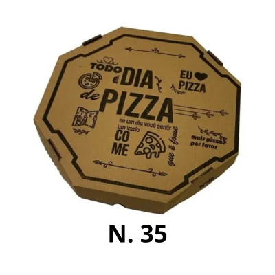 CAIXA DE PAPELAO P/ PIZZA MARROM N.35 PCT C/ 25 UND (STAMP)