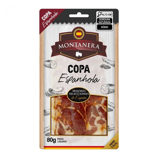 COPA MONTANERA ESPANHOLA FATIADA CARTELA 80GR