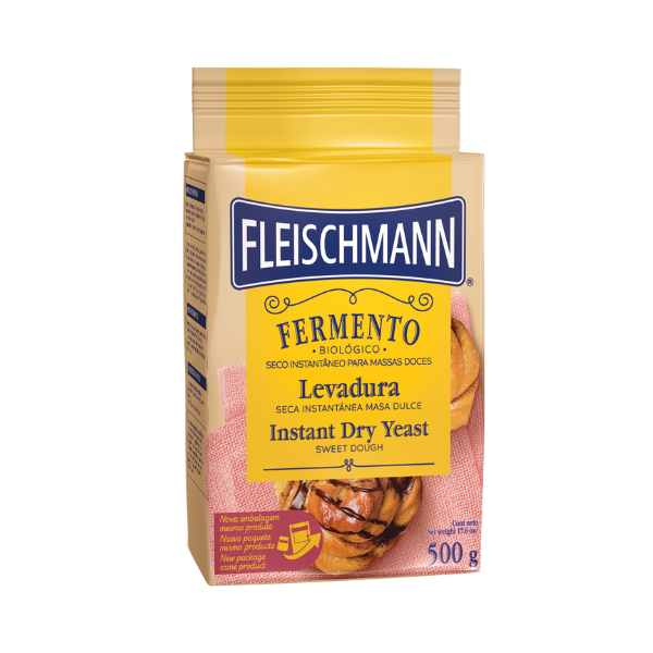 FERMENTO BIO SECO FLEISCHMANN MASSA DOCE PCT 500GR