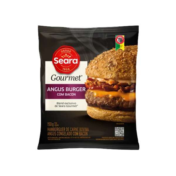 HAMBURGUER SEARA GOURMET ANGUS C/ BACON CG 150GR