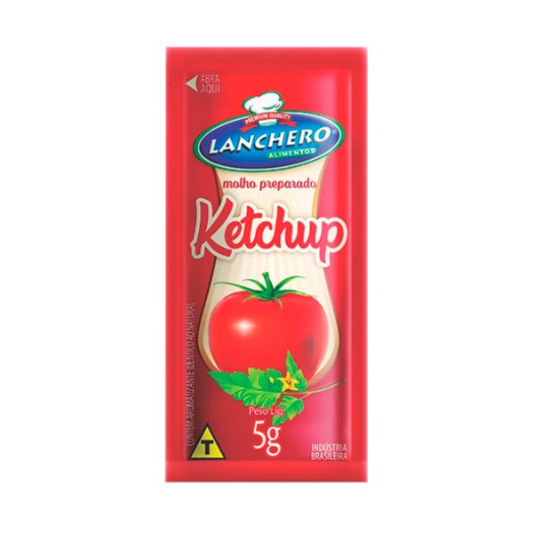 KETCHUP LANCHERO SACHE 5GR CX C/ 150 UND