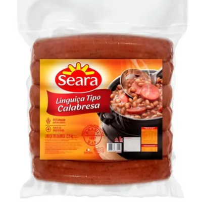 LINGUICA TIPO CALABRESA SEARA DEFUMADA PCT 2,5KG