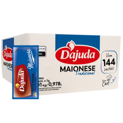 MAIONESE DAJUDA TRADICIONAL SACHÊ 7GR CX C/ 144UND
