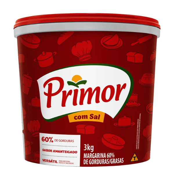 MARGARINA PRIMOR 60% GORDURA 3KG