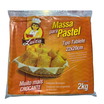 MASSA PASTEL LUIZA QUADRADA 22 X 20 REFR. PCT 2KG