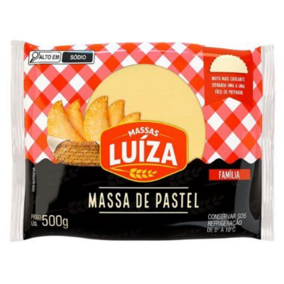 MASSA PASTEL LUIZA REDONDA INDUSTRIAL REFR. PCT 500GR