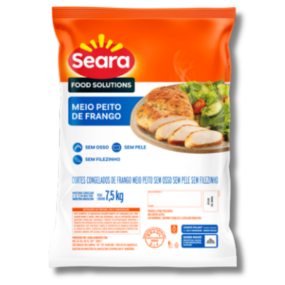 MEIO PEITO SEM OSSO E SEM PELE SEARA CG PCT 7,5KG