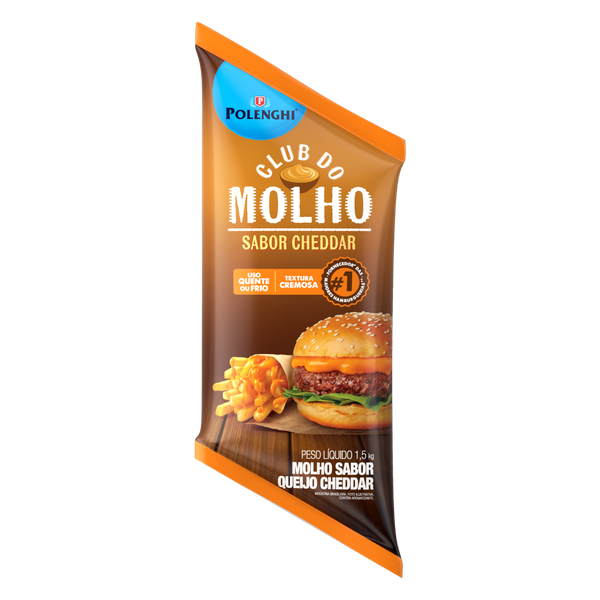 MOLHO CHEDDAR POLENGHI BISNAGA 1,5KG