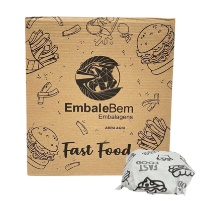 PAPEL ACOPLADO FAST FOOD EMBALEBEM 30X38 CX C/ 300UN