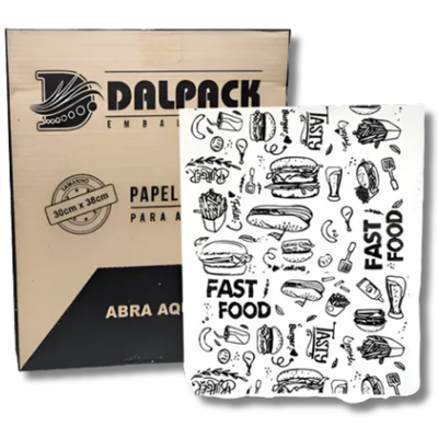 PAPEL ACOPLADO P/ ALIMENTOS DALPACK 30 X 38 CX C/ 400 UND
